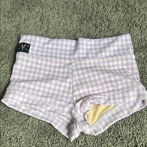 Kandi Kouture Purple Gingham Checkered Dance Briefs